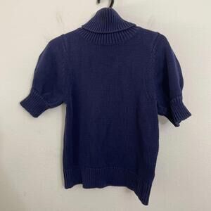 Adam Lippes Turtleneck Navy Sweater Size M